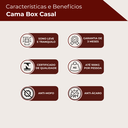 Ver imagem 2 de Base Cama Box Casal Suede 138x188 Marrom