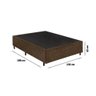 Base Cama Box Casal Suede 138x188 Marrom - 1