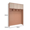 Ver imagem 4 de Guarda Roupa Modulo Ponte 4 Portas 163cm Setiba Plus Carvalho/off White