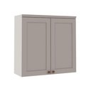 Ver imagem 4 de Armário Aéreo 80cm Cozinha com 2 Portas e 1 Prateleira Mdf Cor:fendi com Branco
