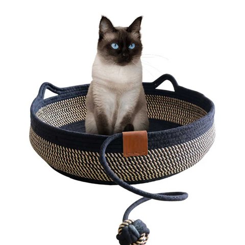Cama de Gato Cesto Arranhador Felino Pet Confortavel Rasqueavel Brinquedo Bolinha Animais Domestico