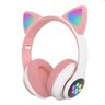 Fone Gato Fone De Ouvido Carinha Sem Fio Bluetooth Com Orelhas De Gato P33M - 1