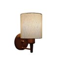 Ver imagem 4 de Kit/2 Arandela Cilíndrica Md-2009 Base Cobre Cúpula em Tecido 14x15cm Linho Bege - Bivolt