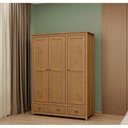 Ver imagem 1 de Guarda Roupa Solteiro Topázio 3 Portas e 2 Gavetas Freijó - Finestra Móveis