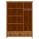 Ver imagem 3 de Guarda Roupa Solteiro Topázio 3 Portas e 2 Gavetas Freijó - Finestra Móveis