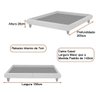 Cama Casal Japonesa 156cm Pés Madeira Haru Bouclé Off White - Sallar Home - 3