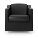 Ver imagem 4 de Kit 6 Poltronas Decorativas Sala Courino Preto