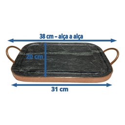Chapa Oval de Pedra Sabão Gourmet Fondue Grande 31 Cm - 4