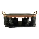 Ver imagem 2 de Chapa Oval de Pedra Sabão Gourmet Fondue Grande 31 Cm