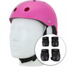 Kit de Proteção Infantil Rosa : Joelheiras + Cotoveleiras + 1 Capacete - Original - M - 1