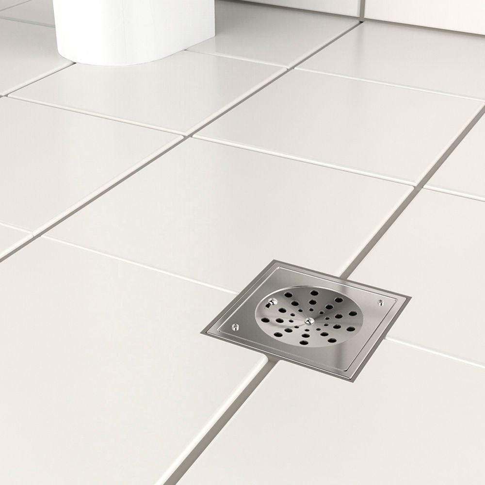 Grelha para Ralo Quadrado Blukit 15x15 com Caixilho Cromado - 2