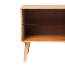 Ver imagem 6 de Rack em Madeira 2 Prateleira de Vidro Retrô Amêndoa