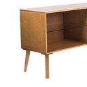 Ver imagem 5 de Rack em Madeira 2 Prateleira de Vidro Retrô Amêndoa