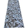 Tapete de Couro Passadeira Cinza Natural 0,75x2,00 S/B Pç 5 - 1