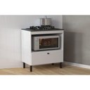 Ver imagem 1 de Balcão de Cozinha P/ Cooktop C/ Tampo Bl3315 C/ 1 Porta e 1 Nicho 75cm Branco/marmore Lunar - Tecno