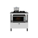 Ver imagem 4 de Balcão de Cozinha P/ Cooktop C/ Tampo Bl3315 C/ 1 Porta e 1 Nicho 75cm Branco/marmore Lunar - Tecno