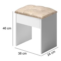 Penteadeira Camarim com Banqueta 9 Gavetas com Espelho e Iluminação Led 100% Mdf - 7