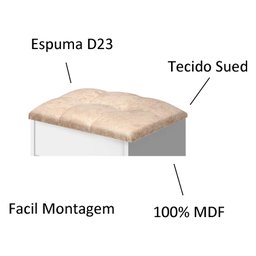 Penteadeira Camarim com Banqueta 9 Gavetas com Espelho e Iluminação Led 100% Mdf - 6