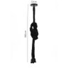 Lustre Pendente Corda para 2 Lâmpadas E27 Preto Bivolt - 4
