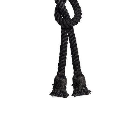 Lustre Pendente Corda para 2 Lâmpadas E27 Preto Bivolt