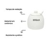 Açucareiro Ceramica com Colher 380ml Planeta - 3