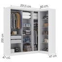 Ver imagem 3 de Quarto Modulado de Canto Madrid com 7 Portas Maxel
