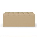 Ver imagem 6 de Calçadeira Recamier Baú Para Cama Box Solteiro Dália 100x50 Cm W01 Linho Bege Escuro - Lyam