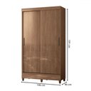 Ver imagem 4 de Guarda-roupa Solteiro Fit 2 Portas 2 Gavetas Jequitiba - Santos Andirá
