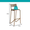 Ver imagem 3 de Kit 2 Banquetas Altas Cozinha Balcão 1747 Carraro Rose