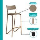 Ver imagem 6 de Kit 2 Banquetas Altas Cozinha Balcão 1747 Carraro Rose