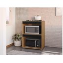 Ver imagem 2 de Armário Cooktop Adriana Amêndoa/preto C/tampo Fogão 4 ou 5 Bocas - Ajl Móveis