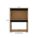 Ver imagem 4 de Armário Cooktop Adriana Amêndoa/preto C/tampo Fogão 4 ou 5 Bocas - Ajl Móveis