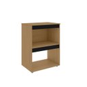 Ver imagem 3 de Armário Cooktop Adriana Amêndoa/preto C/tampo Fogão 4 ou 5 Bocas - Ajl Móveis