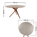 Ver imagem 4 de Mesa Tampo Texturizado 135x135cm Madeira Maciça Hope