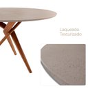 Ver imagem 6 de Mesa Tampo Texturizado 135x135cm Madeira Maciça Hope