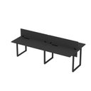 Ver imagem 7 de Plataforma Dupla Escrivaninha Tub Corporativa Light 4 Lugares 240cm Industrial Preto