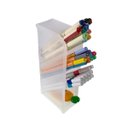 Ver imagem 2 de Kit com 2 Porta Caneta Lápis Clips Pincéis Rack Organizador de Mesa Multiuso Escritório Transparente