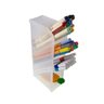 Kit com 2 Porta Caneta Lápis Clips Pincéis Rack Organizador de Mesa Multiuso Escritório Transparente - 2