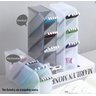 Kit com 2 Porta Caneta Lápis Clips Pincéis Rack Organizador de Mesa Multiuso Escritório Transparente - 9