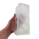 Ver imagem 7 de Kit com 2 Porta Caneta Lápis Clips Pincéis Rack Organizador de Mesa Multiuso Escritório Transparente