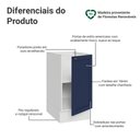 Ver imagem 3 de Balcão de Cozinha 40 cm 1 Porta (sem Tampo) Branco/Azul Vik Madesa