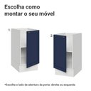 Ver imagem 4 de Balcão de Cozinha 40 cm 1 Porta (sem Tampo) Branco/Azul Vik Madesa