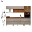 Ver imagem 6 de Cozinha Completa Modulada 5 Pecas 218,5cm x 270cm Proença Bege/Nogueira/Nude Prime