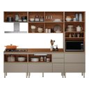 Ver imagem 4 de Cozinha Completa Modulada 5 Pecas 218,5cm x 270cm Proença Bege/Nogueira/Nude Prime
