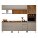Ver imagem 2 de Cozinha Completa Modulada 5 Pecas 218,5cm x 270cm Proença Bege/Nogueira/Nude Prime