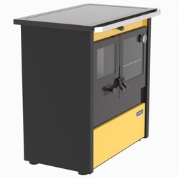 Fogao a Lenha N 1 Le Corbusier Dupla Combustao Amarelo - 5