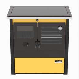 Fogao a Lenha N 1 Le Corbusier Dupla Combustao Amarelo - 1