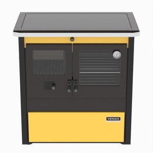 Fogao a Lenha N 1 Le Corbusier Dupla Combustao Amarelo