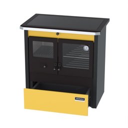 Fogao a Lenha N 1 Le Corbusier Dupla Combustao Amarelo - 2