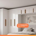 Ver imagem 4 de Guarda Roupa Modulado de Canto Madrid Quarto Completo 13 Portas MDP Branco Maxel Móveis